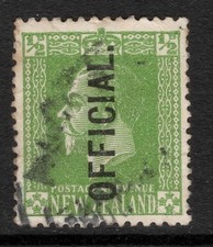 NEW ZEALAND 1915 1/2d GREEN KGV SURFACE OFFICIALS STAMP VFU***