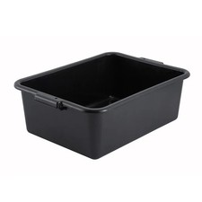 Winco PL-7K Bus Tub, Black | 21-1/2 x 15 x 7
