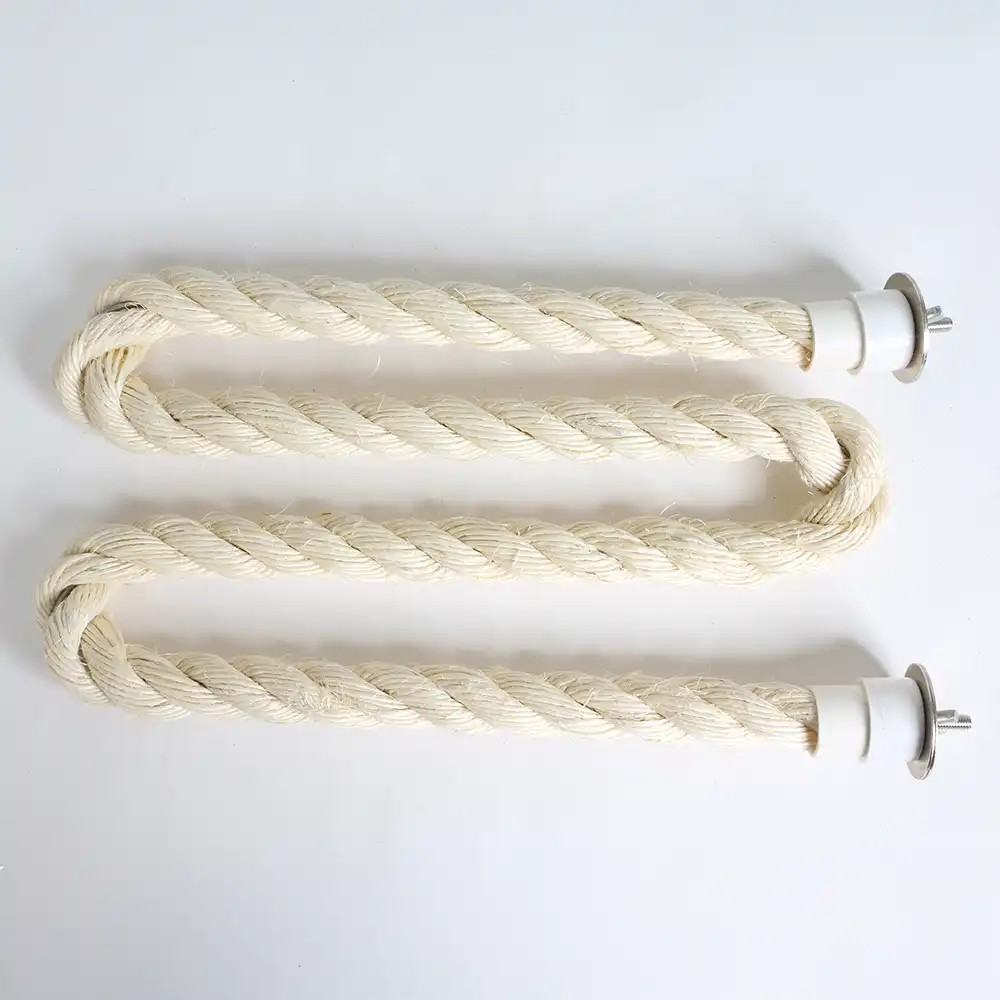 Sisal Rope Zig Zag Parrot Perch - Medium