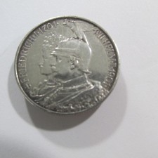 1901 Wilhelm II Kingdom of Prussia Zwei Mark Coin -Silver .900