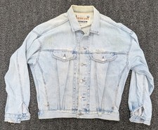 Vintage 90s GUESS Georges Marciano Denim Trucker Jacket Made in USA - Size Large