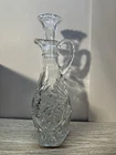 Vintage Glass Anchor Hocking Star of David Glass Vinegar Cruet