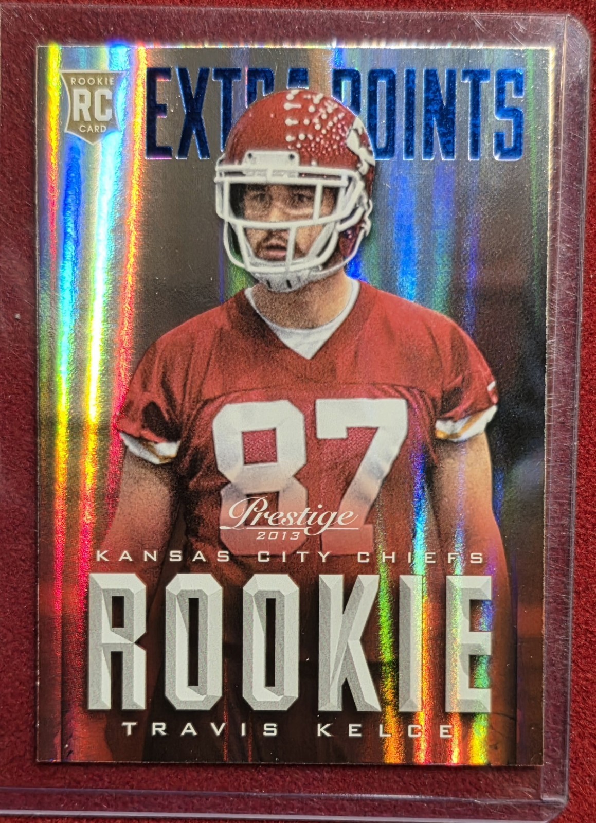 Travis Kelce Panini Prestige #293 Extra Points Blue