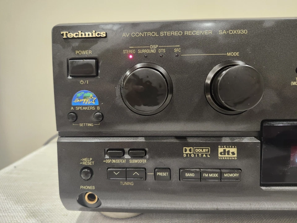 Technics SA-DX930 AV Control Stereo Receiver Black No Remote Tested & Working - Image 3 of 4