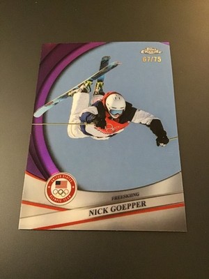 2026 Topps Chrome Winter Olympics #4 Nick Goepper purple refractor /75