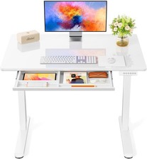 Glass Standing Desk W/ Drawer 37 x 22 Inches Stand up Desk Standing Desk
