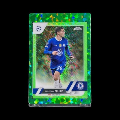 CHRISTIAN PULISIC RARE /399 NEON GREEN SHIMMER REFRACTOR 2022-23 Topps Chrome