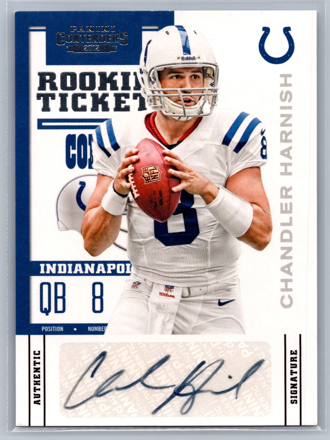 Chandler Harnish Panini Contenders #114 Autograph