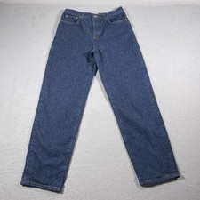 Zara Jeans Womens Size 6 Button Fly Dark Wash Denim High Rise Straight Leg