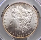 1881 "CC" Morgan SILVER Dollar $1 CACG MS63 CAC #263 BU Uncirculated ECC&C, Inc.