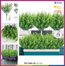 Artificial Plant Bundle 24 Stems Eucalyptus Greenery No Fade Outdoor Indoor