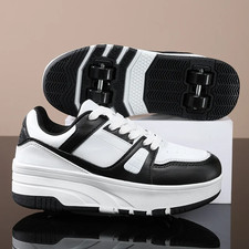 Four Wheel Roller Shoes Boys Girls Walking Shoes Casual Outdoor Sports Slide and