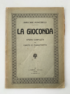 Noten . Ponchielli. La Gioconda.  Canto e Pianoforte.
