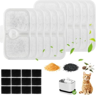 12 Stück Katzenbrunnen Filter für Petlibro Filters, Filter Katzenbrunnen für