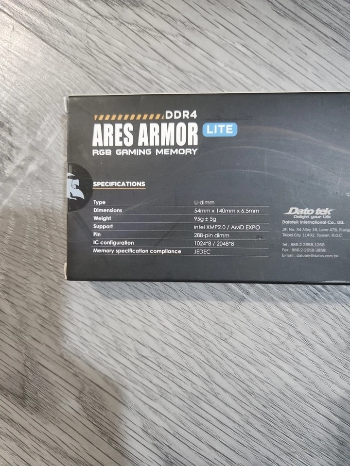 8GB DDR4 RAM 8GB RGB DDR4 with Heatsink 3200MHz CL16 XMP 2.0/ EXPO, 288 PIN - Image 2 of 2