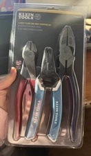 New Klein Tools 3-Piece Pliers & Wire Strippers Kit D2139NEKIT24 USA Made Set