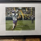 Jordan Addison Signed Framed Minnesota Vikings 8x10 Photo with COA/Hologram