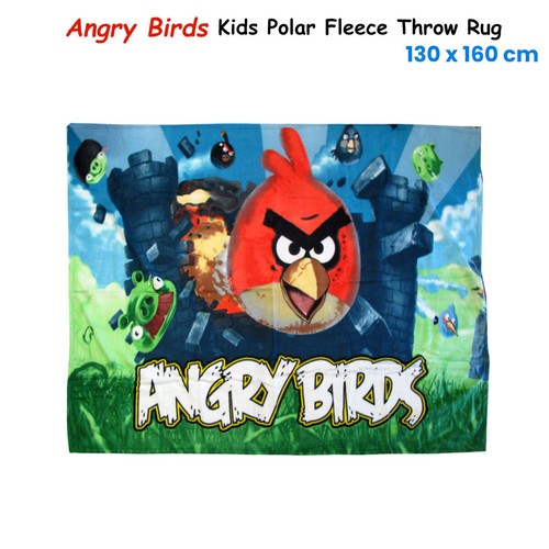 Angry Birds Printed Polar Fleece Throw Rug 130 x 160 cm - Picture 2 of 3