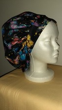 Colorful Butterflies Medical Surgical Bouffant Scrub Hat SIZES S,M,L