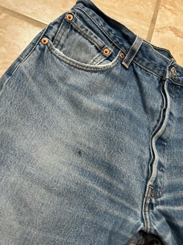 Vintage Levi’s 501 Blue 90s Made in USA Button Fly 1990s 32X32 501 - Picture 2 of 11