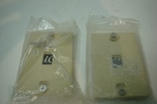 2 Ivory On Q WALL Phone PLATE JACK PHONE Outlet Cover Ivory 364404-03