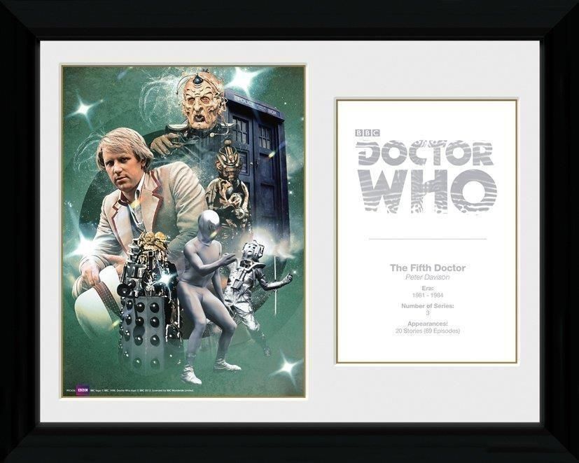 Merchandising Doctor Who: 5th Doctor Peter Davison (Stampa In Cornice 30x40cm)