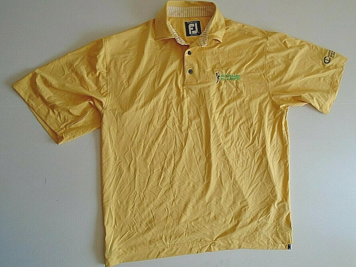 yellow footjoy golf shirt