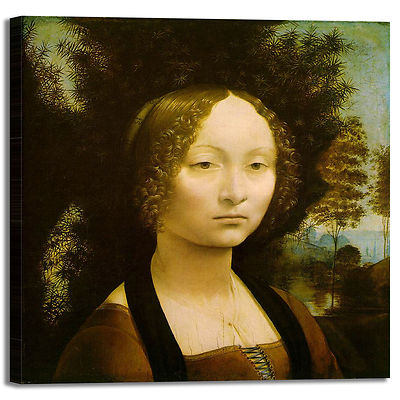 da Vinci Genf de Benci Design Bild Druck Leinwand Gemälde Rahmen Wohnkultur