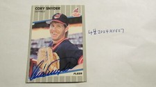 1989 Fleer Cory Snyder signed Baseball  Card