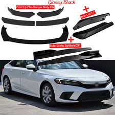 For 06-11 Honda Civic Sedan Front Bumper Lip Spoiler Body Kit Sideskirt Rear For 06-11 Honda Civic Sedan Front Bumper Lip Spoiler Body Kit Sideskirt Rear
