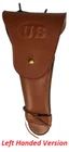 Leather US WW2 M1916 .45 Holster for Colt M1911  (LEFT HAND VERSION) Tan Color