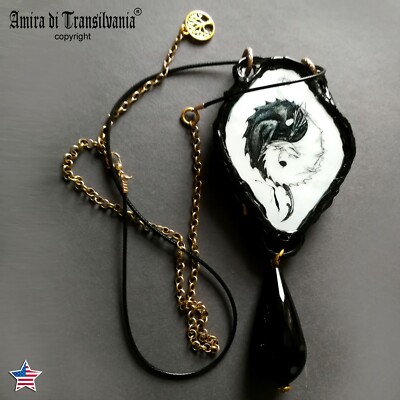 Yin Yang Pendant Dragon Amulet Jewelry Buddist Tibet Necklace Talisman Medallion