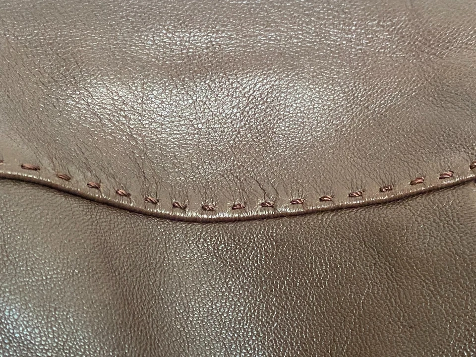 PANTALONES VAKKO NEW YORK 100% CUERO CORDERO MARRÓN BOOTCUT TALLA: 4 Foto 3 de 4