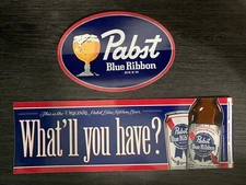 Pabst Blue Ribbon Beer Vinyl Stickers / Decals Combo Pack