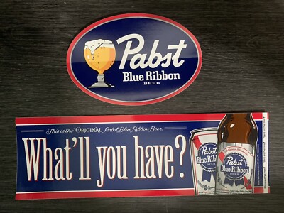 Pabst Blue Ribbon Beer Vinyl Stickers / Decals Combo Pack
