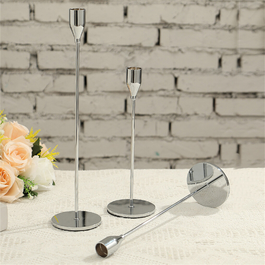 3pcs Nordic Tall Candlestick Candle Holders Dinner Decoration for Taper
