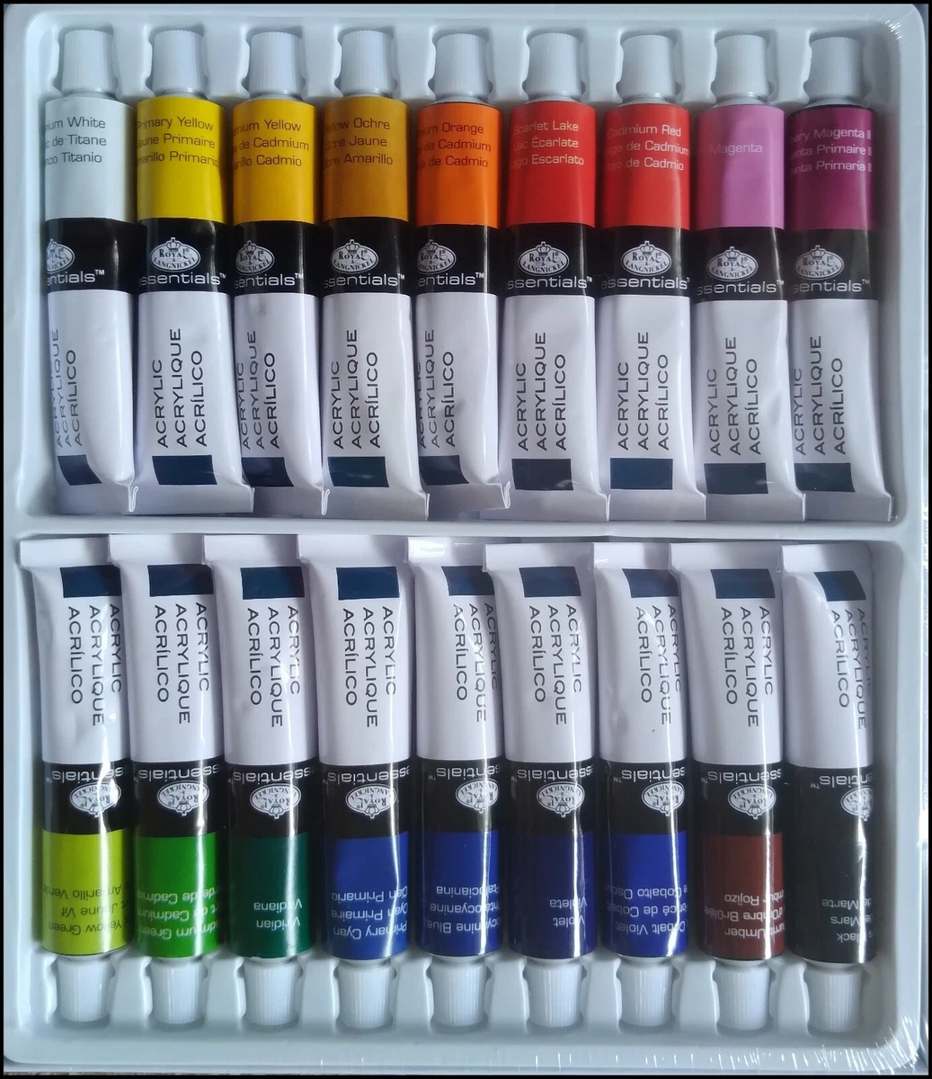 Acrylic Paint Large Tubes Set Painter Colour Color Pictures Kit 18 x 21ml