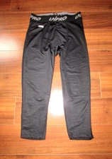 UNIPRO ~ Men's M ~ Black Cropped Baeball Athletic Quick-Dry Athletic Gym Tights