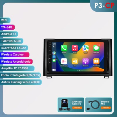 Android 13 Bluetooth Car Stereo Radio GPS Navi For Toyota Tundra XK50 2014-2021