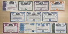 Sammlung Konvolut 11 historische USA Aktien, US Chemie