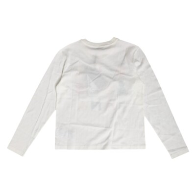 T-shirt Enfants Dolce & Gabbana Logo Blanc Manches Longues - 100% Coton - Taille étiquette 10