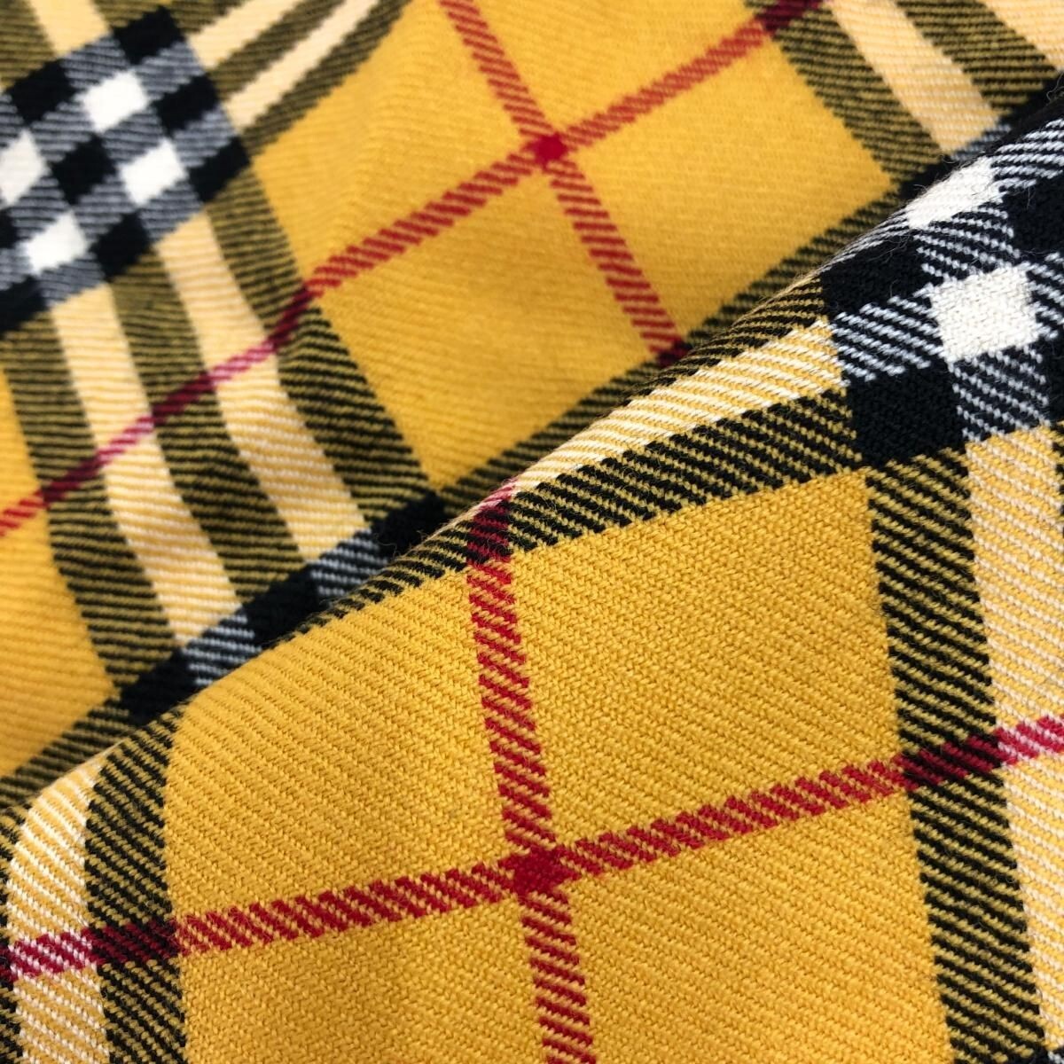 Burberry's Wool A-Line Mini Skirt - Yellow & Multi-Color