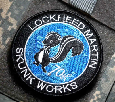 LOCKHEED-MARTIN SKUNK WORKS BLACKBIRD SR-71 SPY PLANE vêlkrö PATCH: 70th YEAR