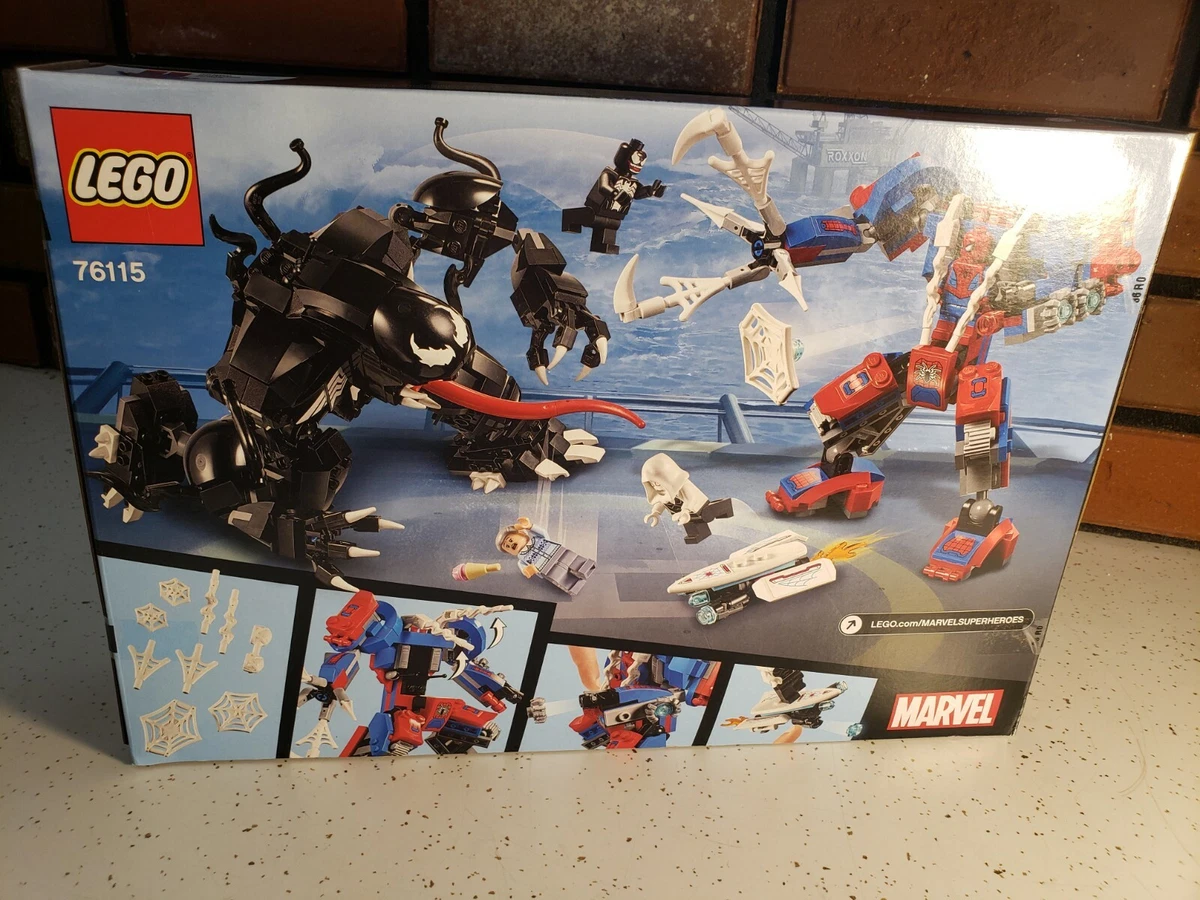 LEGO Super Heroes Marvel Spider Mech Vs. Venom 76115 Action Toy Building  Kit with Web Shooter and Gripping Toy Claw Includes Spider-Man Minifigures