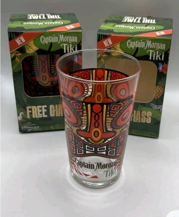 Captain Tiki Bar Rum Glass Tumbler In Box 30cl 300ml New 2020