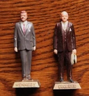 John F Kennedy & Calvin Coolidge Marx President Figures