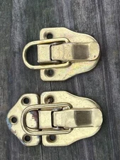 VIntage Brass Steamer Trunk Draw Bolts Catch Keeper Lock