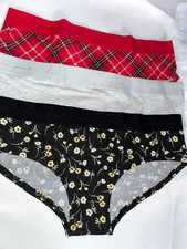 Victoria Secret PINK 3 pack Hipster Hiphugger bikini Panty XL NEW lot cotton red