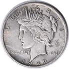 1922 VAM 2A Peace Dollar Earring AU Uncertified #942