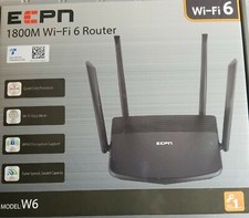 ECPN WiFi Router 1800M WiFi 6 Wireless Router Model W6 - 2.4 GHz and 5.0 GHz